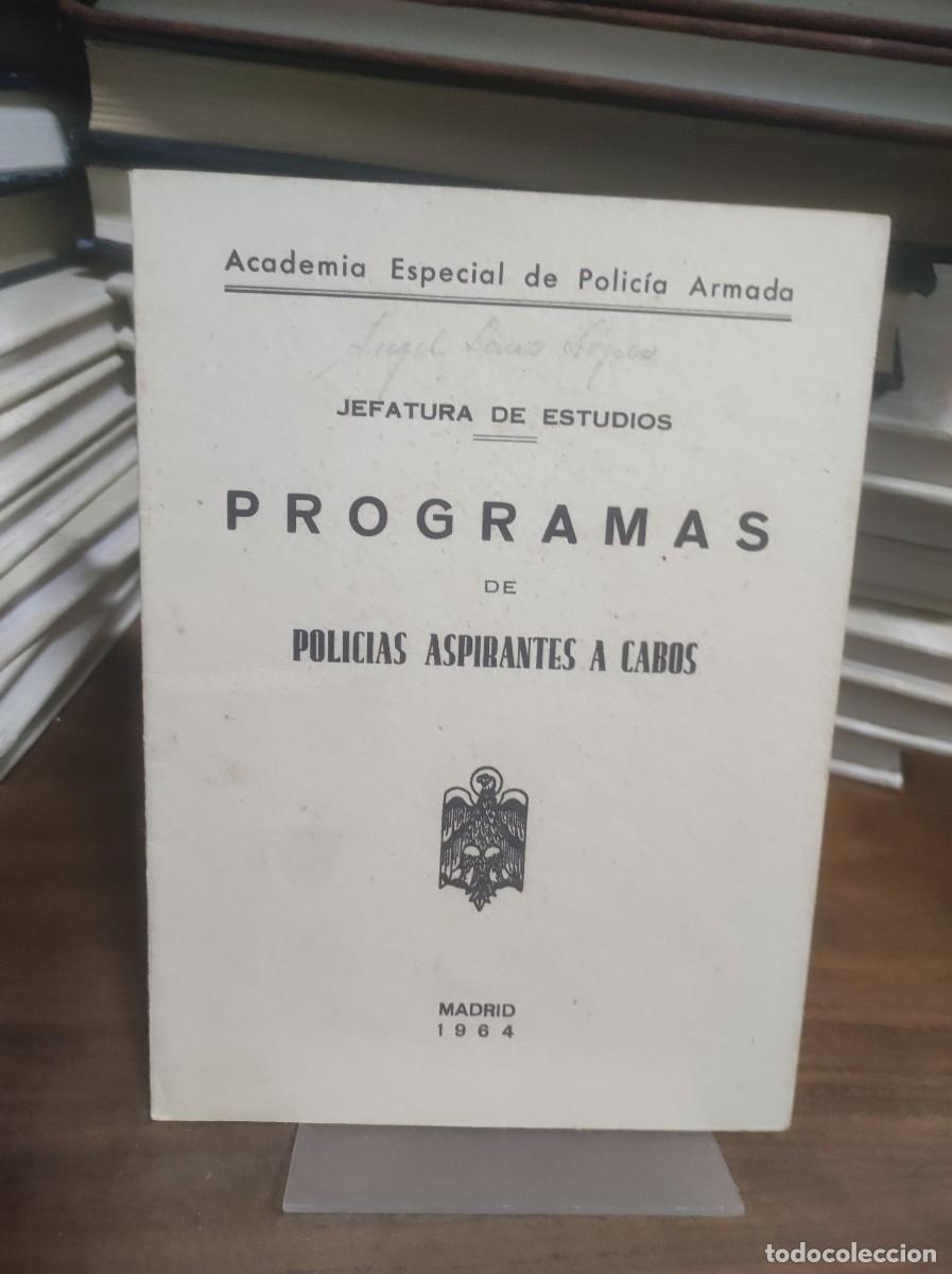 Livros em segunda m&atilde;o: Programas de Policias Aspirantes a Cabos (1964) Academia Especial de Polic&iacute;a Armada Jefatura de Estu