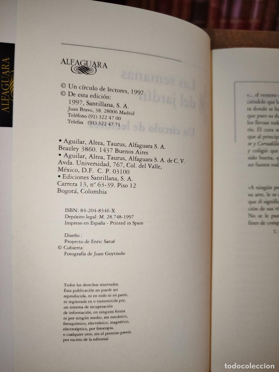 Libros: Las semanas del jard&iacute;n: un c&iacute;rculo de lectores. - VV. AA - Foto 5
