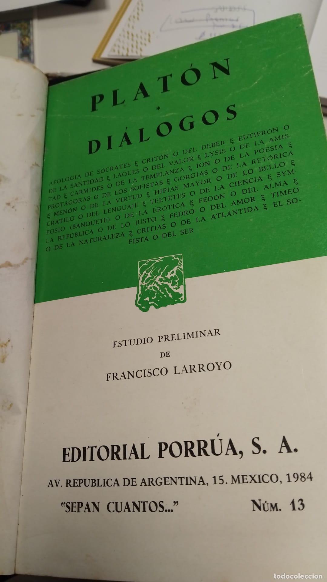 Libros: Di&aacute;logos Plat&oacute;n -Porr&uacute;a - - Foto 2