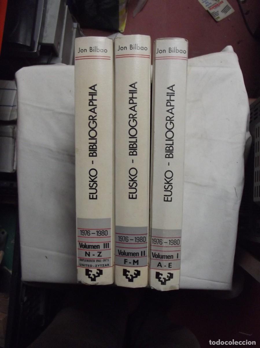 Libros: EUSKO - BIBLIOGRAFIA POR JON BILBAO 3 TOMOS - Foto 1