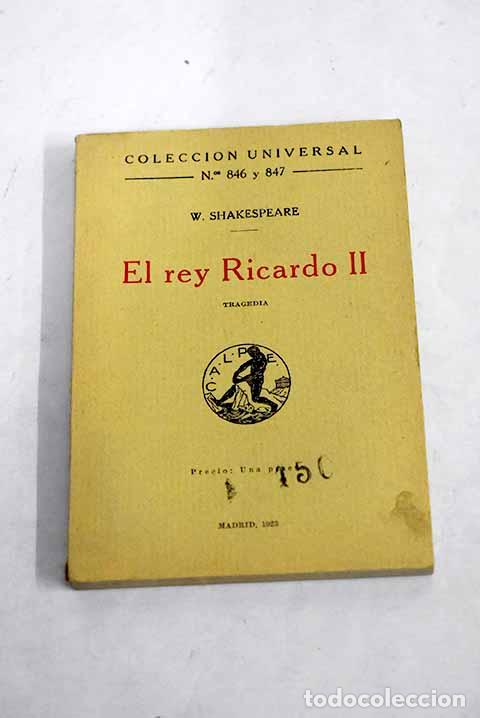 Libros: El rey Ricardo II: tragedia.- Shakespeare, William