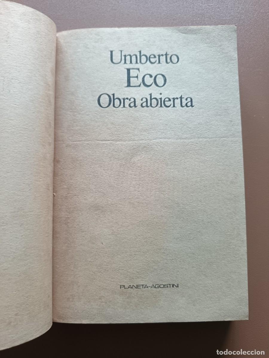 Libros: OBRA ABIERTA - UMBERTO ECO - 1985 - Foto 2