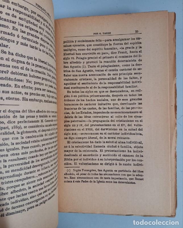 Libros: Filosof&iacute;a penal. (2 vol..) - TARDE, G.: - Foto 4