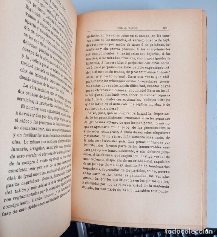 Libros: Filosof&iacute;a penal. (2 vol..) - TARDE, G.: - Foto 8