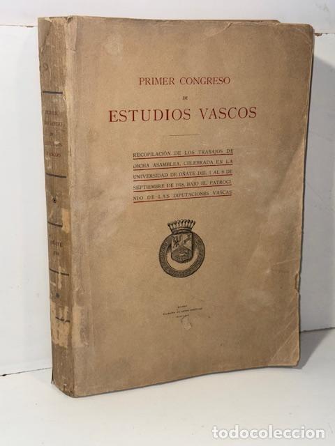 Libros: PRIMER CONGRESO DE ESTUDIOS VASCOS - Foto 1