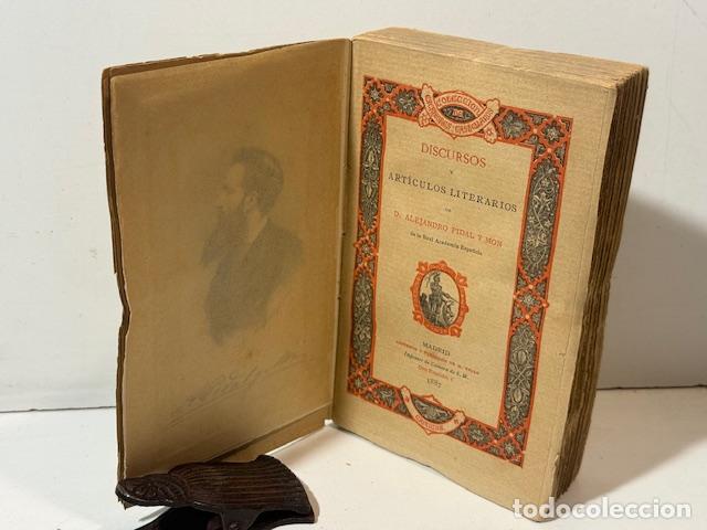 Libros: DISCURSOS Y ARTICULOS LITERARIOS ALEJANDRO PIDAL Y MON 1887 - Foto 2