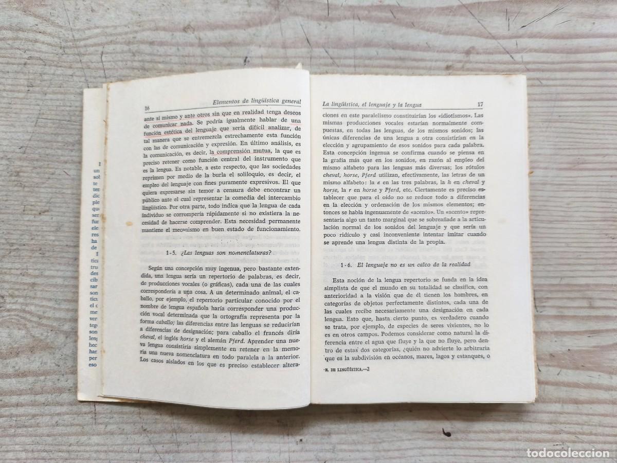 Libros: Elementos de linguistica general - Andre Martinet - 1972 - Gredos - Foto 4