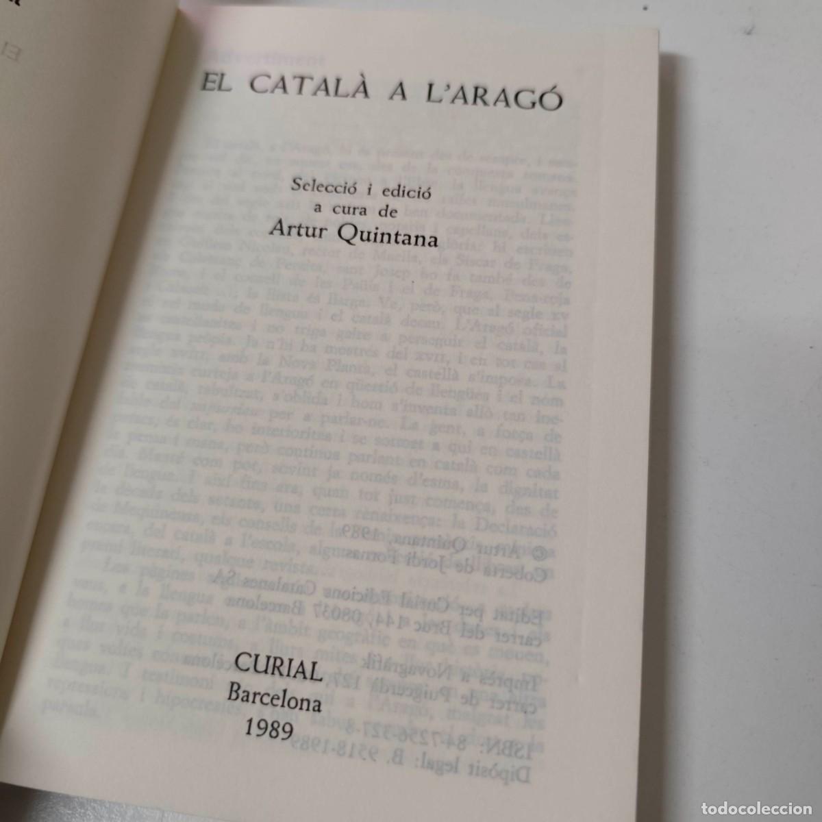 Libros: Artur Quintana - El catal&agrave; a lArag&oacute; - Foto 3