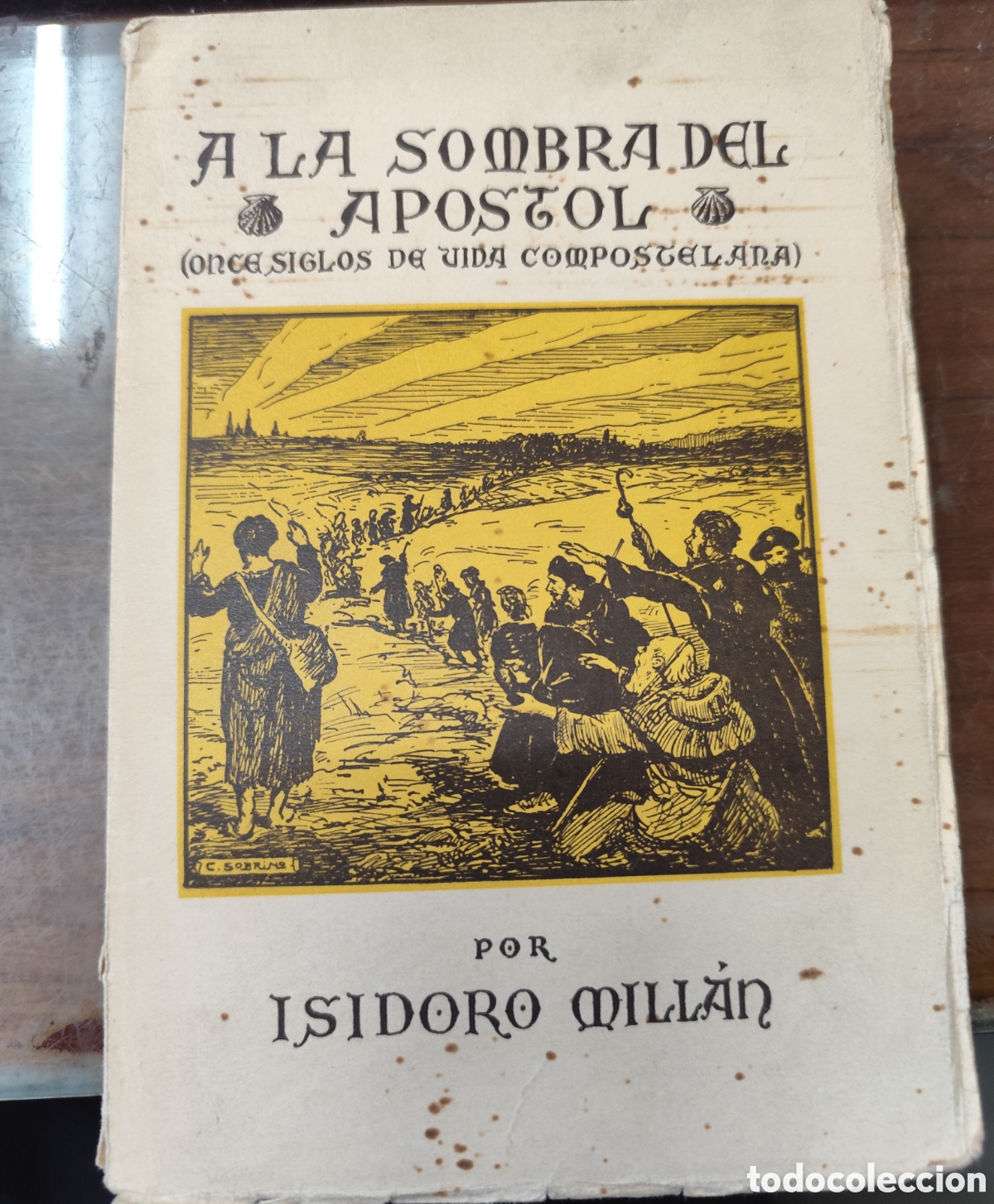 Libros: A LA SOMBRA DEL APOSTOL. Once siglos de vida compostelana. 1&ordf; Edici&oacute;n. Galicia. A&ntilde;o 1938 - MILLAN,Is