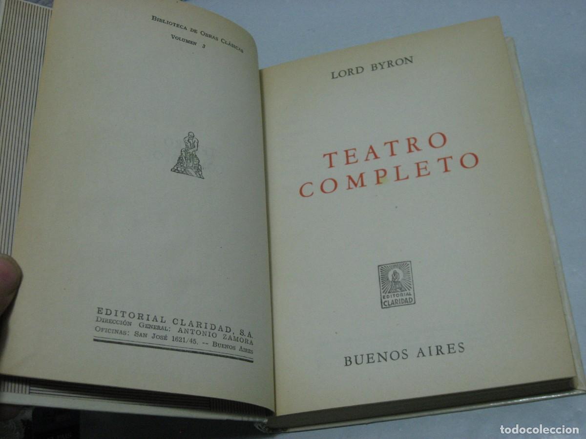 Libros: TEATRO COMPLETO - Lord Byron - Foto 2