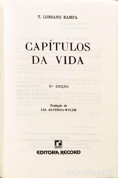 Libros: LOBSANG RAMPA. - CAP&Iacute;TULOS DA VIDA. [9.&ordf; EDI&Ccedil;&Atilde;O] - Foto 2