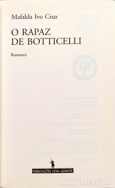 Libros: CRUZ. (Mafalda Ivo) - O RAPAZ DE BOTTICELLI. - Foto 2