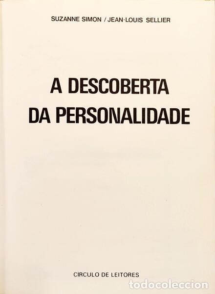 Libros: SIMON. (Suzanne) e Jean Louis Sellier. - A DESCOBERTA DA PERSONALIDADE. - Foto 2
