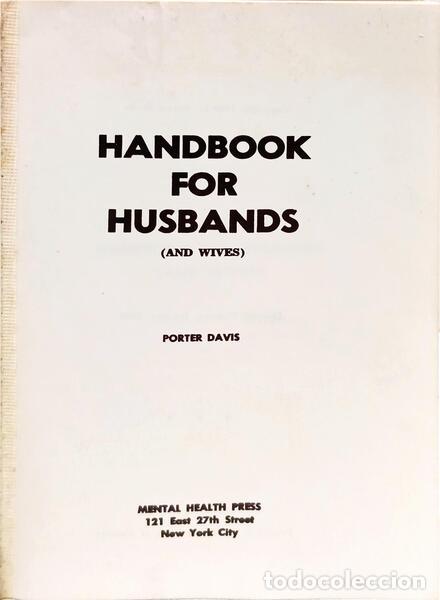 Libros: DAVIS. (Porter) - HANDBOOK FOR HUSBANDS, (AND WIVES). - Foto 2
