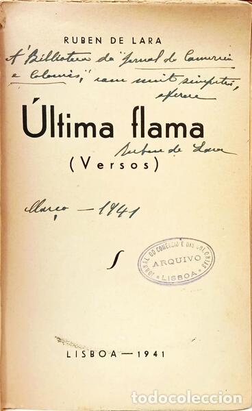 Libros: LARA. (Ruben de) - &Uacute;LTIMA FLAMA. - Foto 2