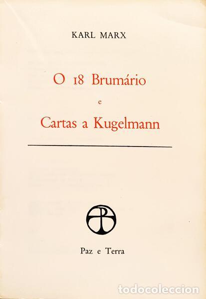Libros: MARX. (Karl) - O 18 BRUM&Aacute;RIO E CARTAS A KUGELMANN. - Foto 2