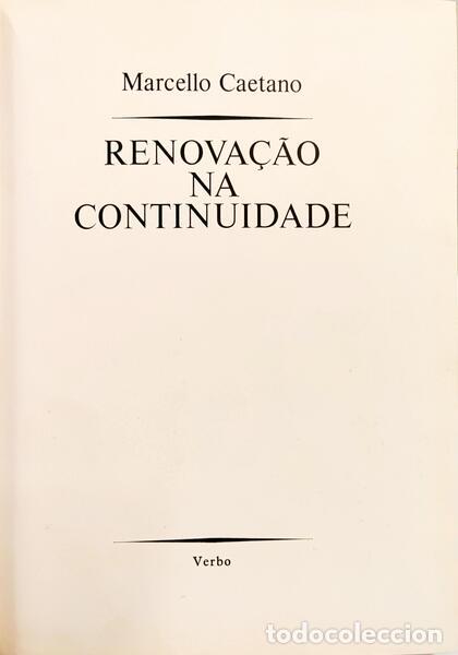 Libros: CAETANO. (Marcelo) - RENOVA&Ccedil;&Atilde;O NA CONTINUIDADE. [ENC.] - Foto 1