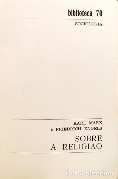 Libros: MARX. (Karl) e Friedrich Engels. - SOBRE A RELIGI&Atilde;O. - Foto 2