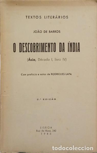 B&uuml;cher: BARROS. (Jo&atilde;o de) - O DESCOBRIMENTO DA &Iacute;NDIA.