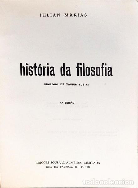 Libros: MAR&Iacute;AS. (Juli&aacute;n) - HIST&Oacute;RIA DA FILOSOFIA. [4.&ordf; EDITORA] - Foto 2