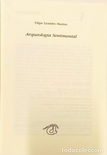 Libros: MARTINS. (Filipe Leandro) - ARQUEOLOGIA SENTIMENTAL. - Foto 2