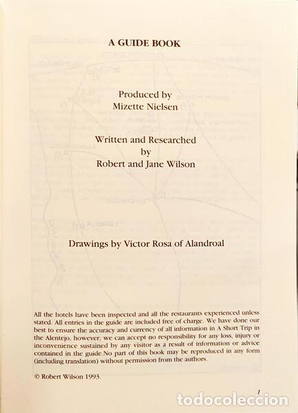 Libros: WILSON. (Robert) e Jane Wilson. - A SHORT TRIP IN THE ALENTEJO. - Foto 2
