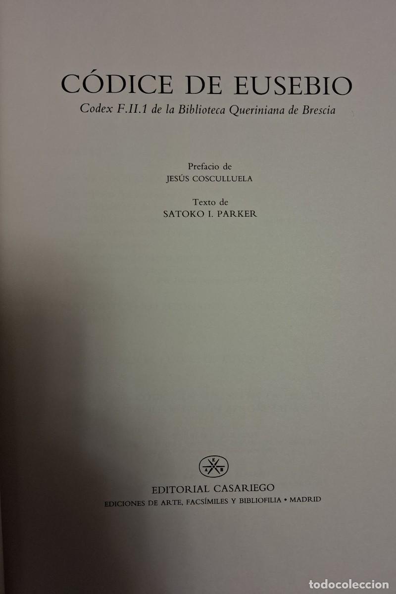 Libros: C&oacute;dice de Eusebio - Ed. Casariego - Foto 3