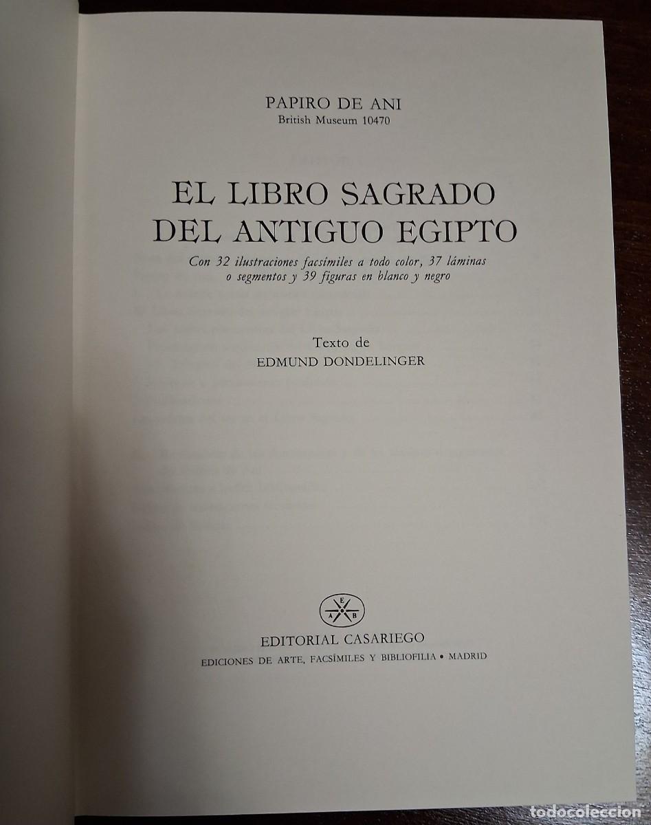 Libros: El Libro Sagrado del Antiguo Egipto - Foto 2