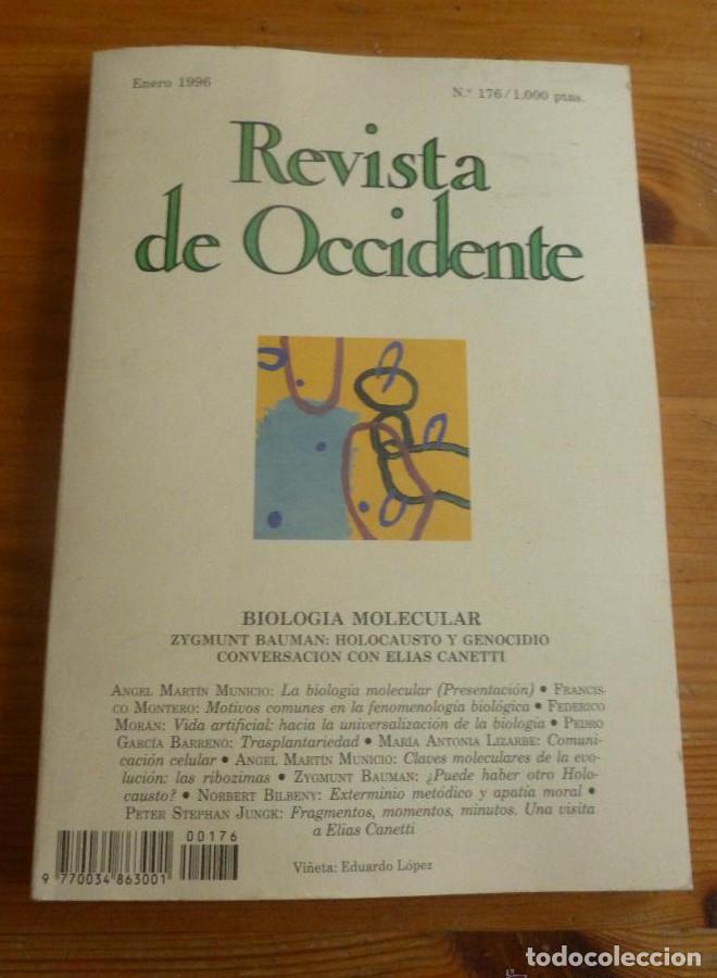 Libros: REVISTA DE OCCIDENTE. ENERO 1996, N&ordm; 176. BIOLOGIA MOLECULAR. N&ordm; 176 pp -