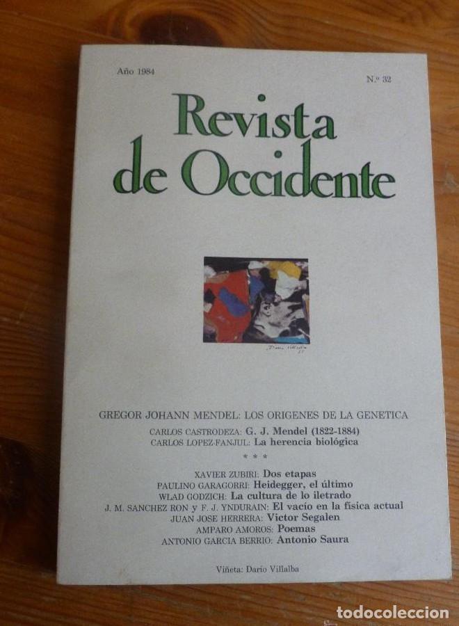 Libros: REVISTA DE OCCIDENTE. A&Ntilde;O 1984. N&ordm; 32. GREGOR JOHANN MENDEL. LOS ORIGENES DE LA GENETICA. 162 pp -