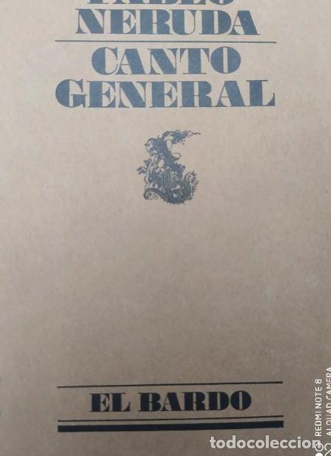 Libros: CANTO GENERAL - Pablo Neruda - Lumen 1976 NUEVO - - Foto 1