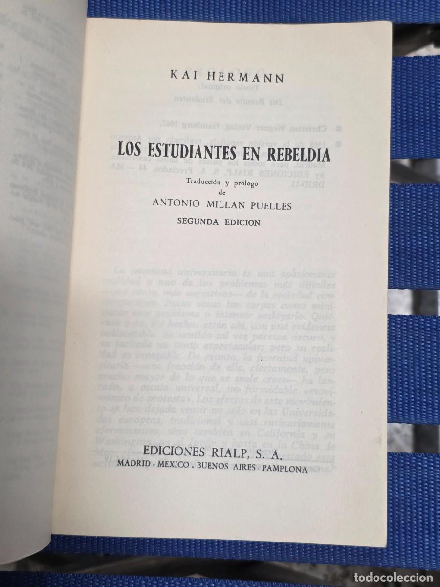 Libros: Los Estudiantes En Rebeld&iacute;a - Foto 2