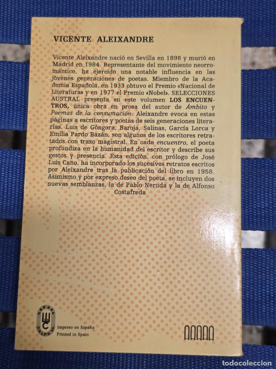 Libros: - Los Encuentros, Vicente Aleixandre - Foto 3