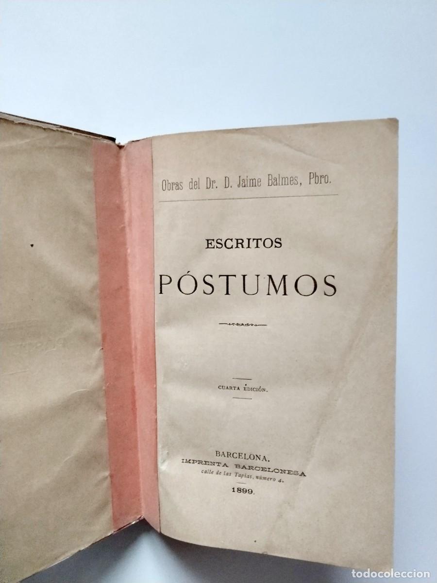 Libros: Jaime Balmes - Escritos p&oacute;stumos - Foto 2