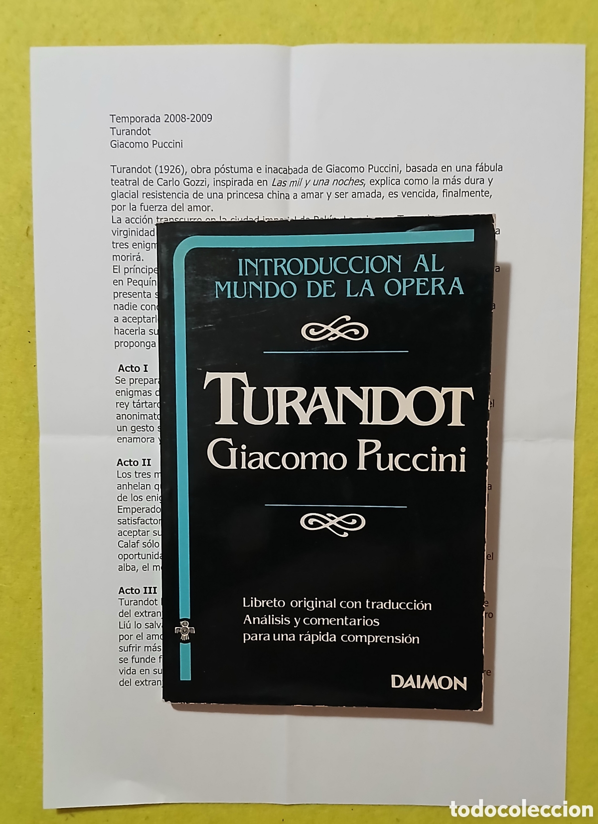 Livros em segunda m&atilde;o: Turandot, Giacomo Puccini