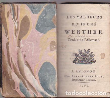 Libros: LES MALHEURS DU JEUNE WERTHER. - GOETHE. - Foto 1