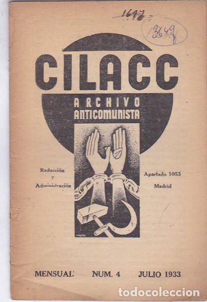 Libros: CILACC ARCHIVO ANTICOMUNISTA N&Uacute;MERO 4. - ANONIMO. - Foto 1