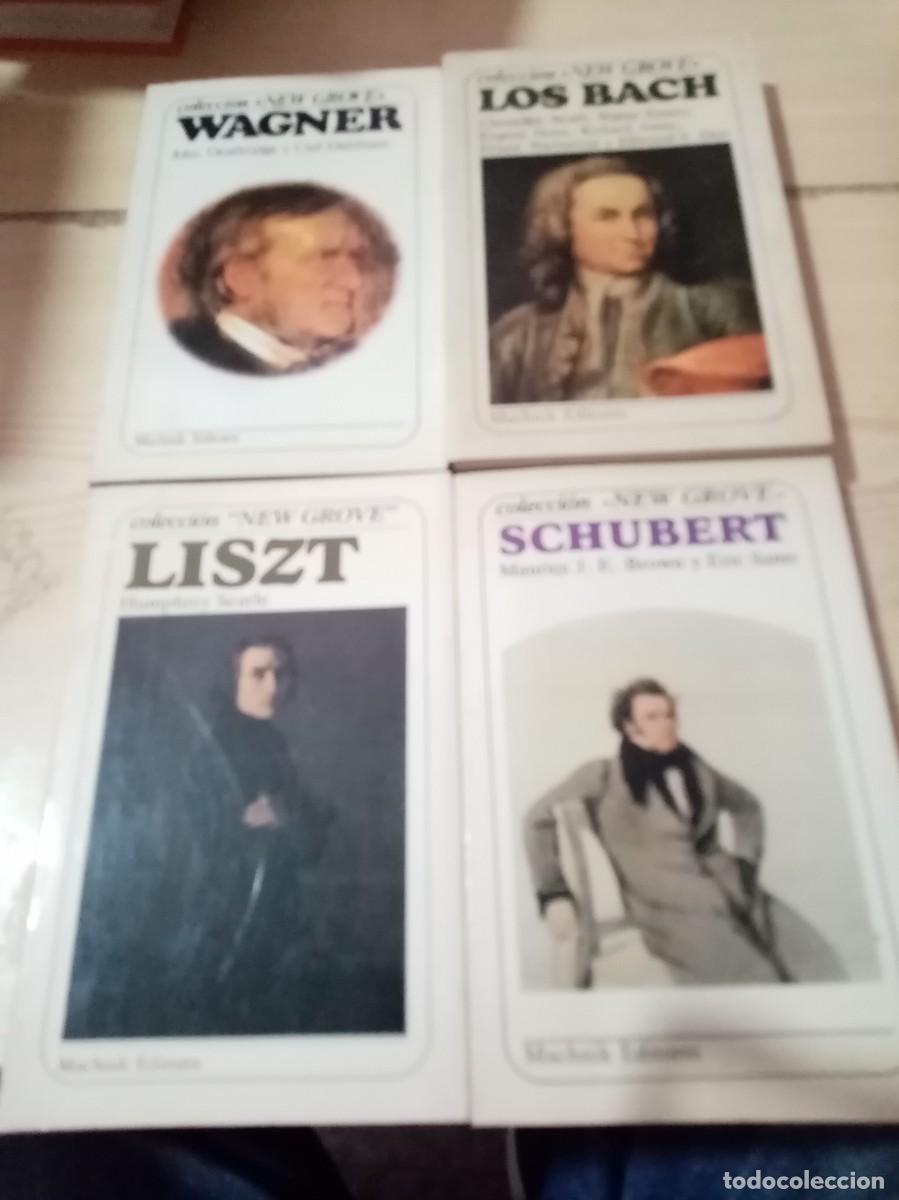 Libros: LOTE DE 4 LIBRO COLECCION NEW GROVE. LOS BACH. LISZT. WAGNER. SCHUBERT. EST28B3