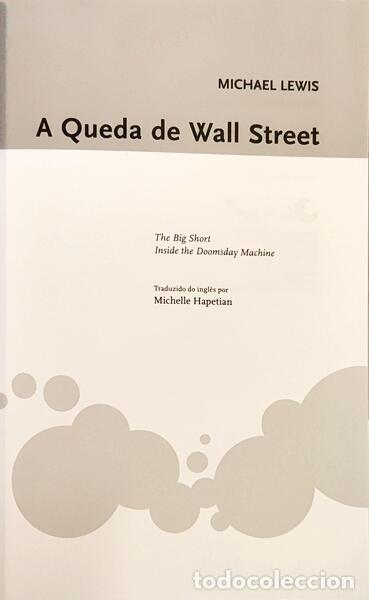 Libros: LEWIS. (Michael) - A QUEDA DE WAL STREET. [1.&ordf; EDI&Ccedil;&Atilde;O] - Foto 2