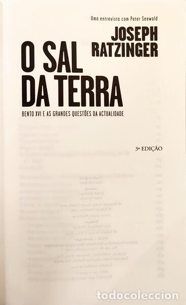 Libros: RATZINGER. (Joseph) e Peter Seewald. - O SAL DA TERRA. [3.&ordf; EDI&Ccedil;&Atilde;O] - Foto 2