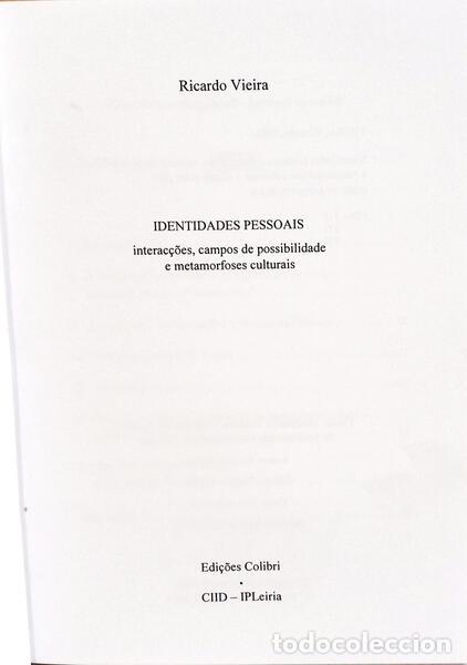 Libros: VIEIRA. (Ricardo) - IDENTIDADES PESSOAIS. - Foto 2