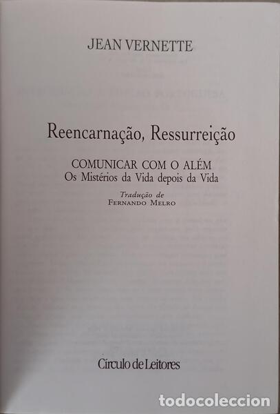 Libros: VERNETTE. (Jean) - REENCARNA&Ccedil;&Atilde;O, RESSURREI&Ccedil;&Atilde;O. - Foto 2