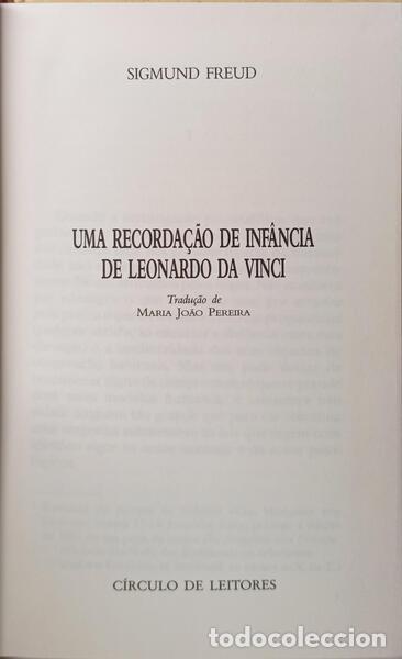 Libros: FREUD. (Sigmund) - UMA RECORDA&Ccedil;&Atilde;O DE INF&Acirc;NCIA DE LEONARDO DA VINCI. - Foto 2