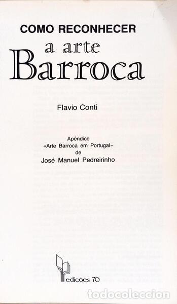 Libros: CONTI. (Flavio) - COMO RECONHECER A ARTE BARROCA. - Foto 2
