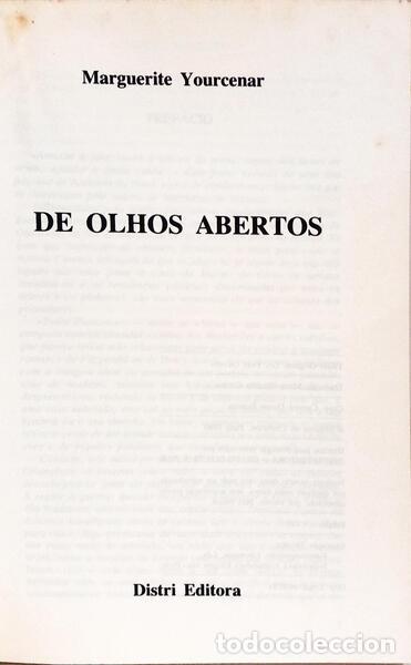 Libros: YOURCENAR. (Marguerite) - DE OLHOS ABERTOS. - Foto 2