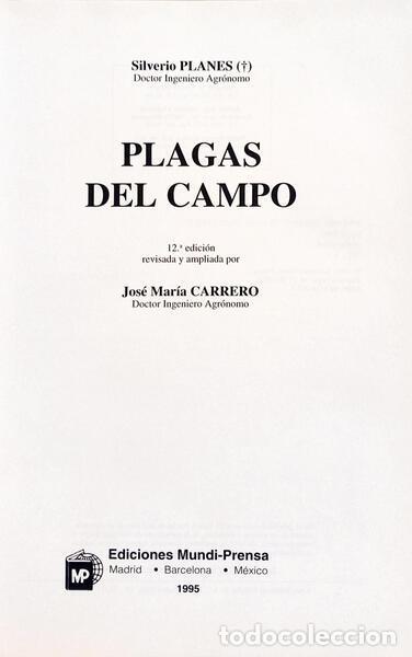 Libros: PLANES. (Silverio) - PLAGAS DEL CAMPO. - Foto 2