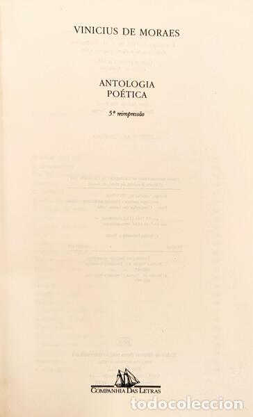 Libros: MORAES. (Vinicius de) - ANTOLOGIA PO&Eacute;TICA. [5.&ordf; REIMP.] - Foto 2