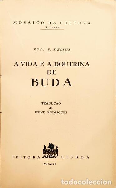 Libros: DELIUS. (V.) - A VIDA E A DOUTRINA DE BUDA. - Foto 2