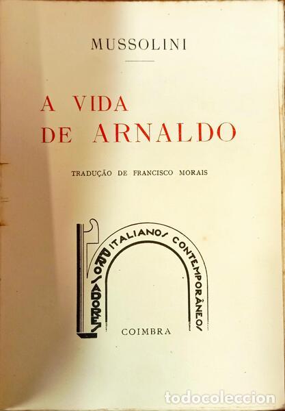 Libros: MUSSOLINI. (Benito) - A VIDA DE ARNALDO. - Foto 2