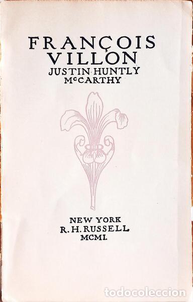 Libros: HUNTLY MCCARTHY. (Justin) - FRAN&Ccedil;OIS VILLON. - Foto 2